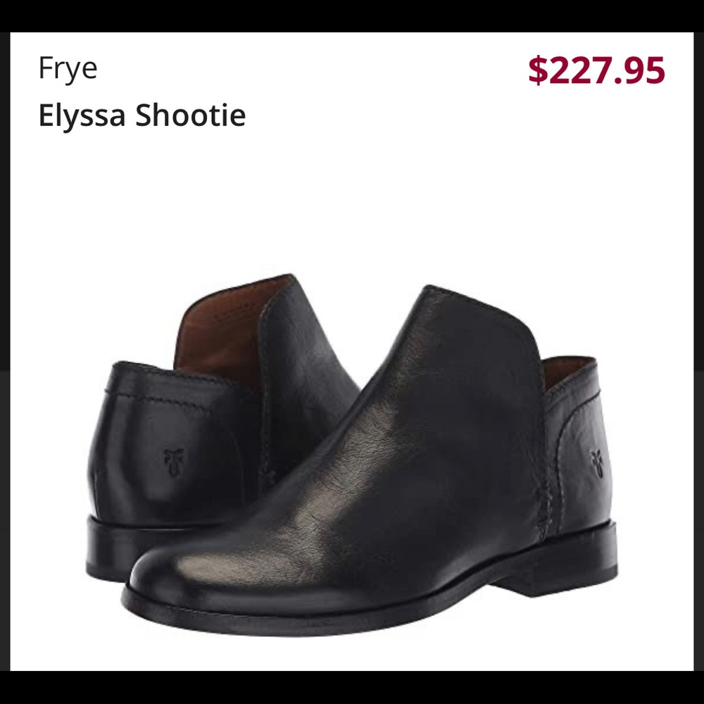 Frye elyssa shootie black leather